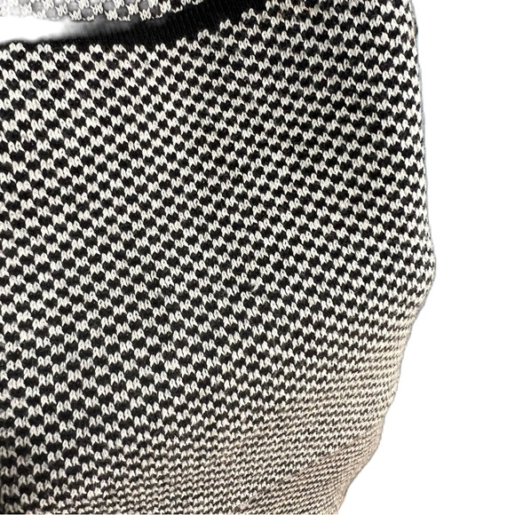 Adrienne Vittadini Hooded Checked Sweater Cardigan Open Front - Picture 3 of 5